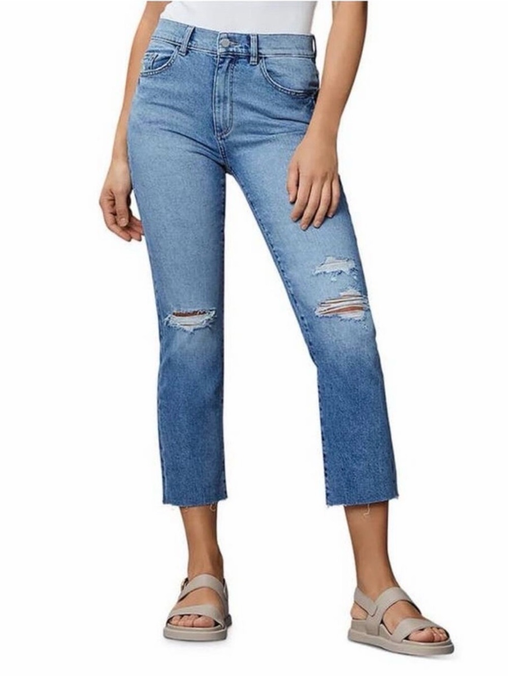 DL1961 NWT Patti Straight High Rise Vintage Ankle Distressed